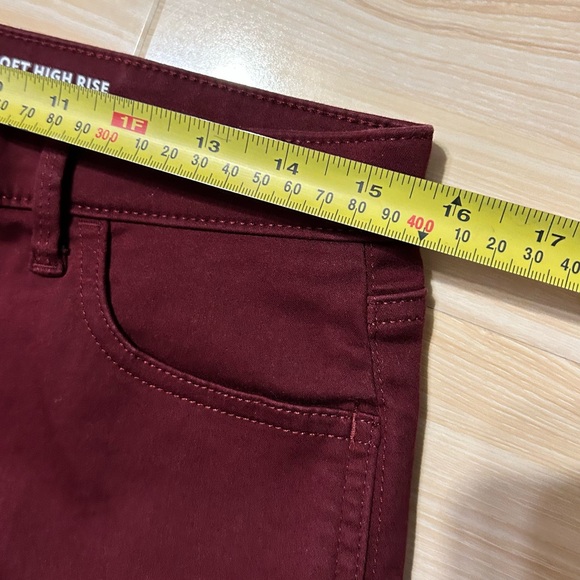 Reitman’s Jeans The Signature Soft high Rise Women’s size 31 Petites in Burgundy - Picture 4 of 9